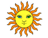 Desenho Sol pintado por LadyNana
