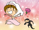 Desenho Casamento feliz pintado por -Ariele-