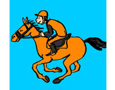 Desenho Corrida de cavalos pintado por brenda1232