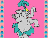 Desenho Elefante a dançar pintado por Larissa_s2