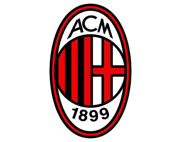 Desenho Emblema do AC Milan pintado por luquinha