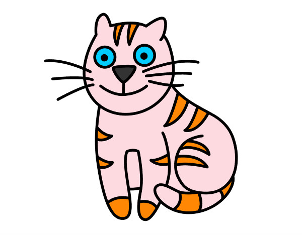 Desenho Gato simpático pintado por ayvin
