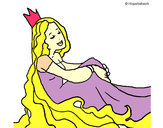 Desenho Princesa relaxada pintado por Beatriz-23