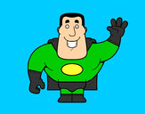 Desenho Saudação de super-heróis pintado por Megavini