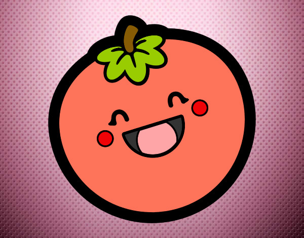Desenho Tomate sorridente pintado por Pancakey