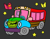 Desenho Ônibus animado pintado por Vitinha