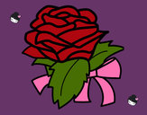 Desenho Rosa, flor pintado por vania