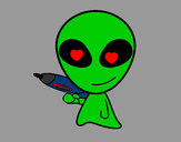 Desenho Alienígena II pintado por Rykar