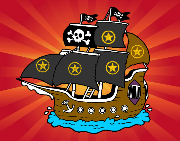 Desenho Barco pirata pintado por arturnar