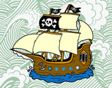 Desenho Barco pirata pintado por samuel