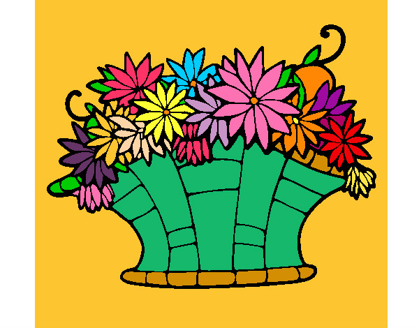 Desenho Cesta de flores 7 pintado por patyjoel