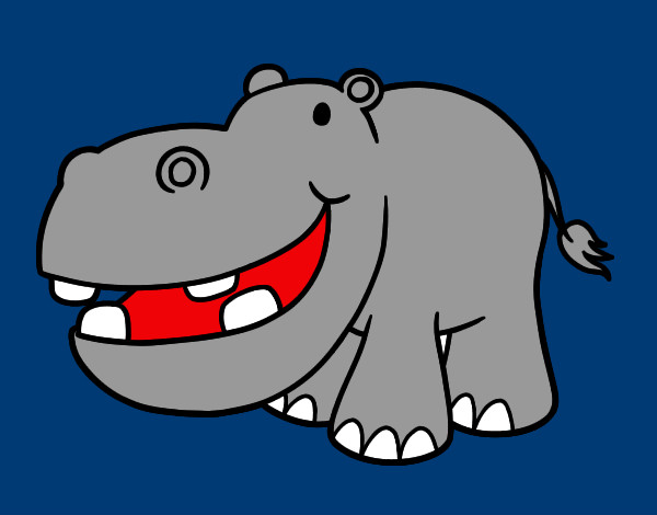 Desenho Hipopótamo pequeno pintado por Giovannahl