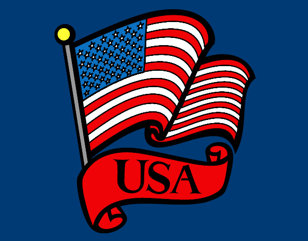 Desenho Bandeira dos Estados Unidos pintado por lorrane