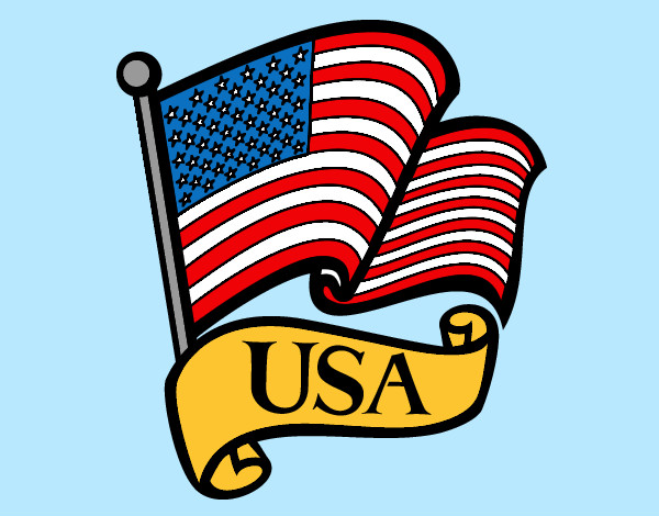 Desenho Bandeira dos Estados Unidos pintado por ElaineH