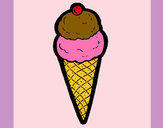 Desenho Cone de gelado pintado por ElaineH