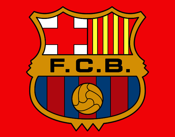Desenho Emblema do F.C. Barcelona pintado por fortinho