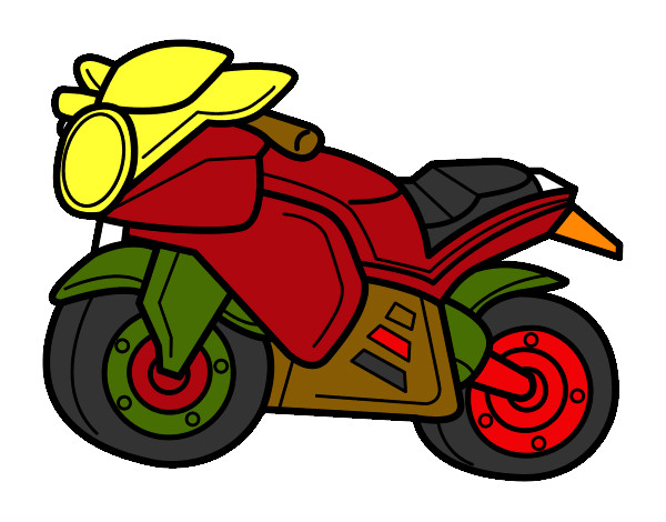 Desenho Moto esportiva pintado por Arthu