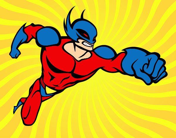 Desenho Super-herói sem uma capa pintado por Luizaugust