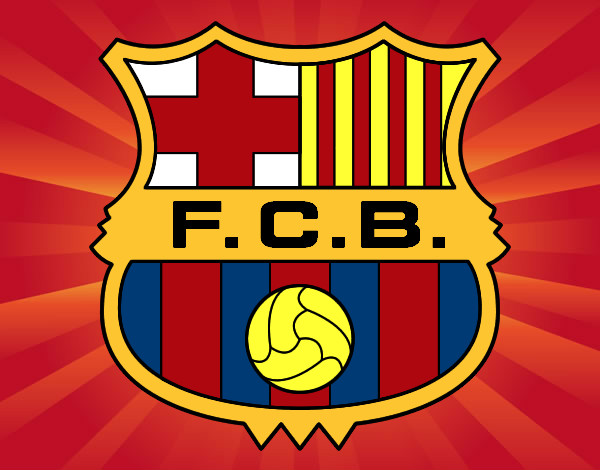 Desenho Emblema do F.C. Barcelona pintado por ArTe