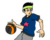 Desenho Junior jogador de basquete pintado por lucasgta