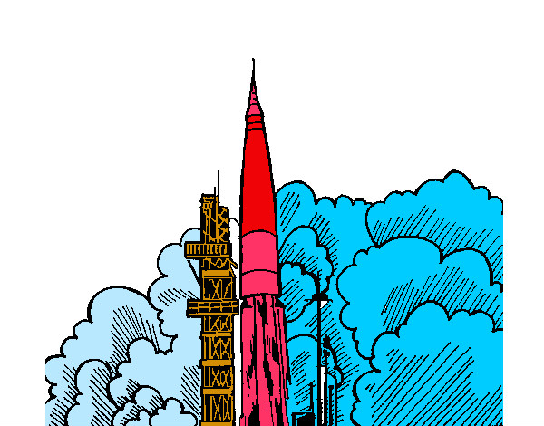 Desenho Lançamento foguete pintado por daniel23