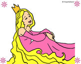 Desenho Princesa relaxada pintado por Leal