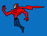 Desenho Super herói poderoso pintado por visjn