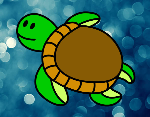 Desenho Tartaruga nadando pintado por alexia_256