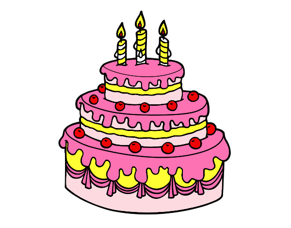 Desenho Torta de Aniversário pintado por rouseane 