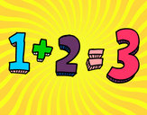 Desenho 1+2=3 pintado por Natalia12