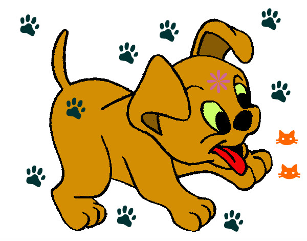 Desenho Cachorro pintado por elianali