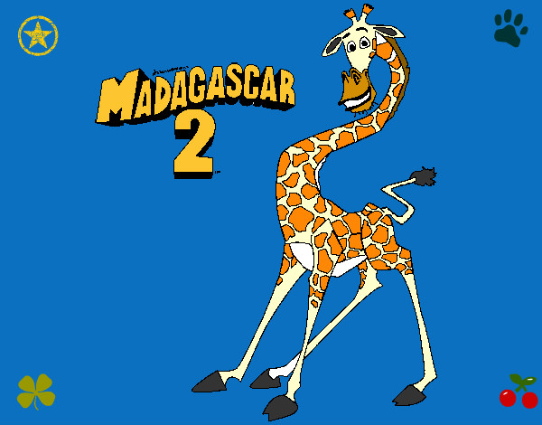 Desenho Madagascar 2 Melman pintado por rere