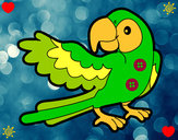 Desenho Papagaio abrir a asa pintado por adrieli