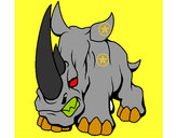 Desenho Rinoceronte II pintado por naldinho