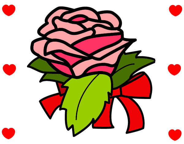 Desenho Rosa, flor pintado por FabiK