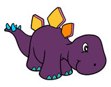Desenho Bebê Stegosaurus pintado por Rafael3