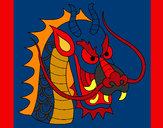 Desenho Cabeça de dragão pintado por pietro