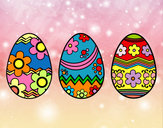 Desenho Três ovos de Páscoa pintado por ana79