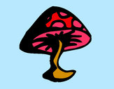 Desenho cogumelo venenoso pintado por luas