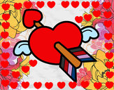 Desenho Coração de São Valentim pintado por Jhessica
