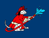 Desenho Dálmata bombeiro pintado por Ferb