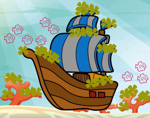 Desenho Embarcação piratas pintado por FabiK