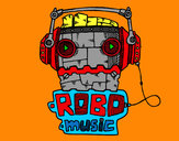 Desenho Robô music pintado por rafaelm34
