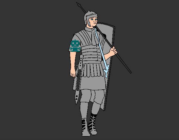 Desenho Soldado romano pintado por multion