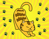 Desenho Gato vadio pintado por ImShampoo