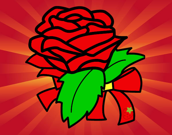 Desenho Rosa, flor pintado por nome