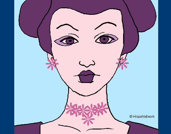 Desenho Cara de geisha pintado por missmirim