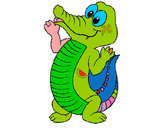 Desenho Crocodilo bébé pintado por bruna4545
