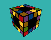 Desenho Cubo de Rubik pintado por sissapaz