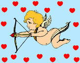 Desenho Cupido a voar pintado por ImShampoo